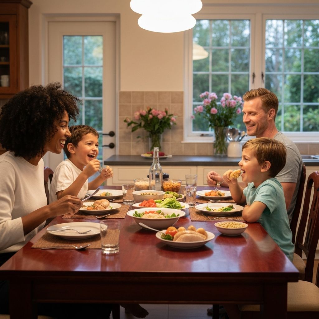 Moments de repas en famille