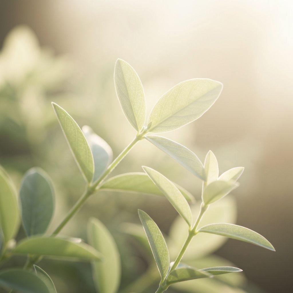 Feuilles vertes en lumière naturelle